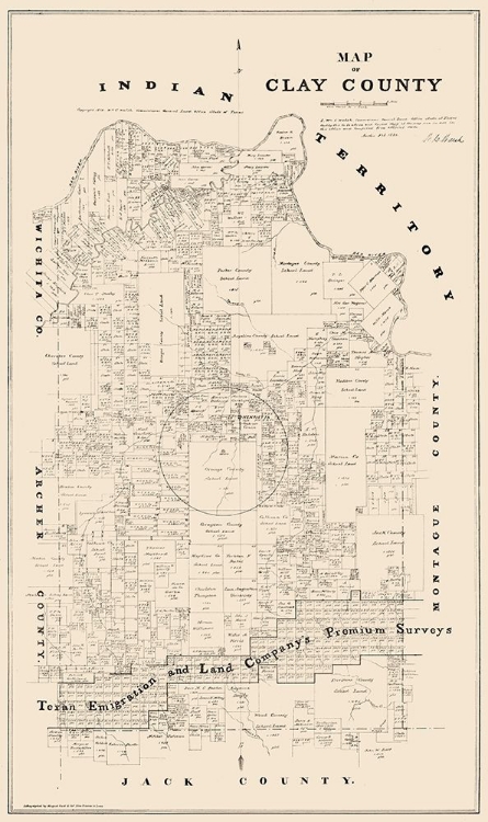 Picture of CLAY COUNTY TEXAS - WALSH 1880 