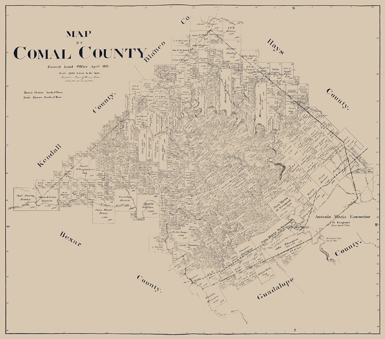 Picture of COMAL COUNTY TEXAS - PRESSLER 1897 