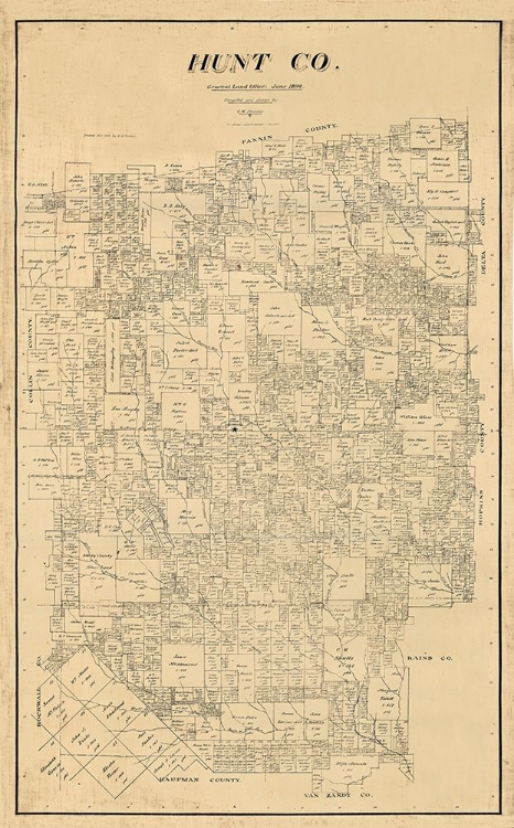 Picture of HUNT COUNTY TEXAS - PRESSLER 1894 