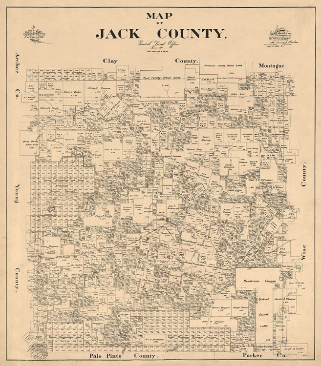 Picture of JACK COUNTY TEXAS - BAKER 1896 