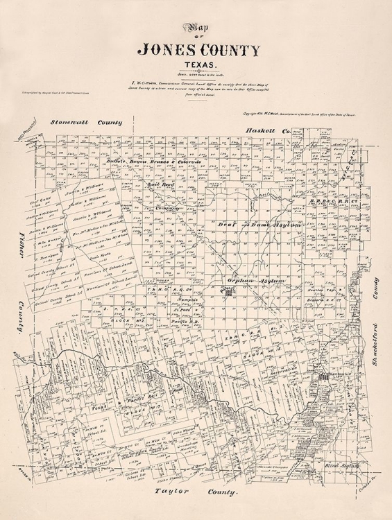 Picture of JONES COUNTY TEXAS - WALSH 1879 