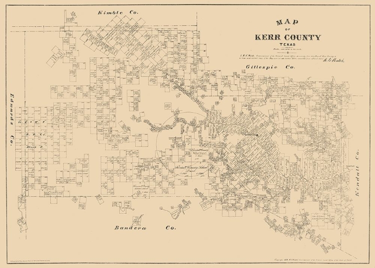 Picture of KERR COUNTY TEXAS - WALSH 1879 