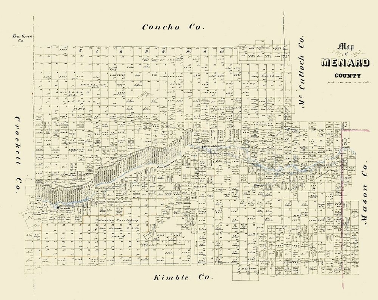 Picture of MENARD COUNTY TEXAS -1871