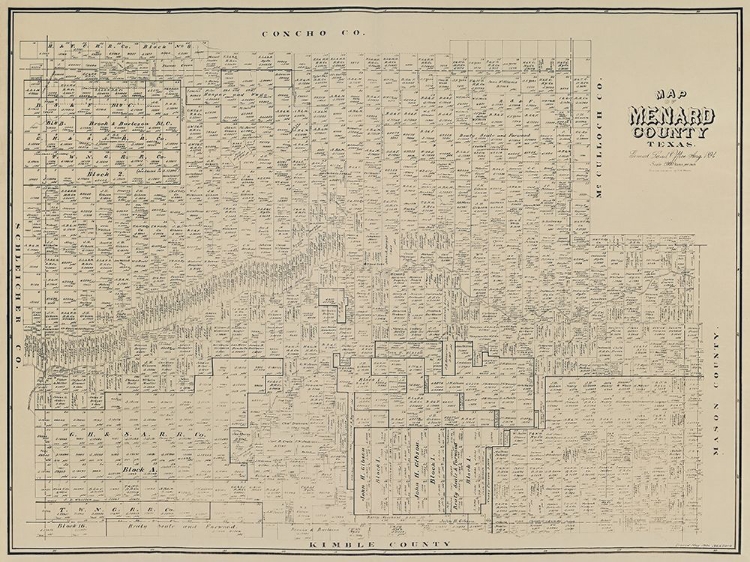 Picture of MENARD COUNTY TEXAS - CLARK 1894 