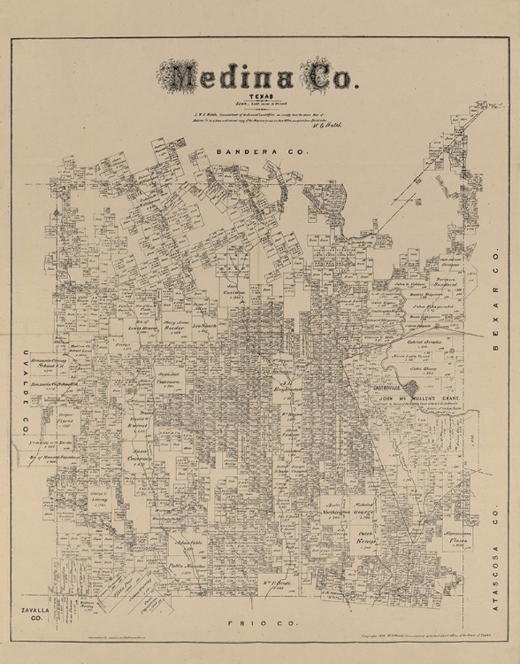 Picture of MEDINA COUNTY TEXAS - WALSH 1879 