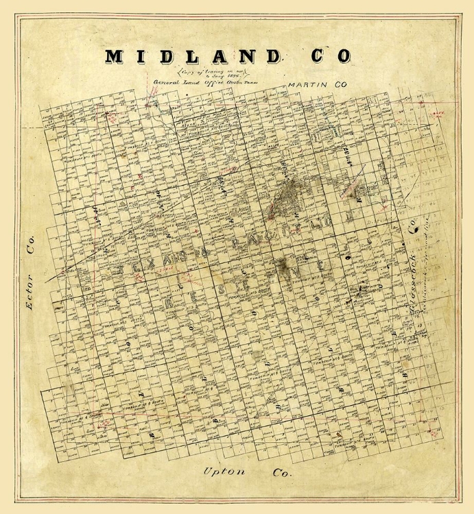 Picture of MIDLAND COUNTY TEXAS -1896