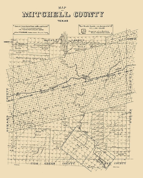 Picture of MITCHELL COUNTY TEXAS - ABRAMS 1890 