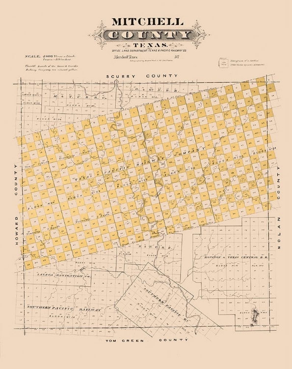 Picture of MITCHELL COUNTY TEXAS - GAST 1870 