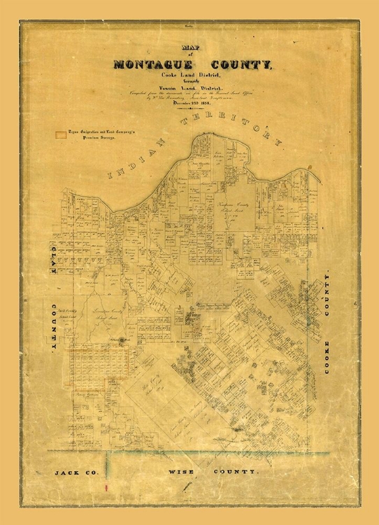 Picture of MONTAGUE COUNTY TEXAS - ROSENBERG 1858 