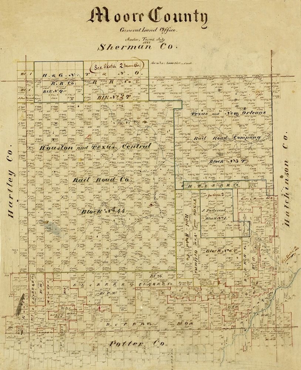 Picture of MOORE COUNTY TEXAS -1884