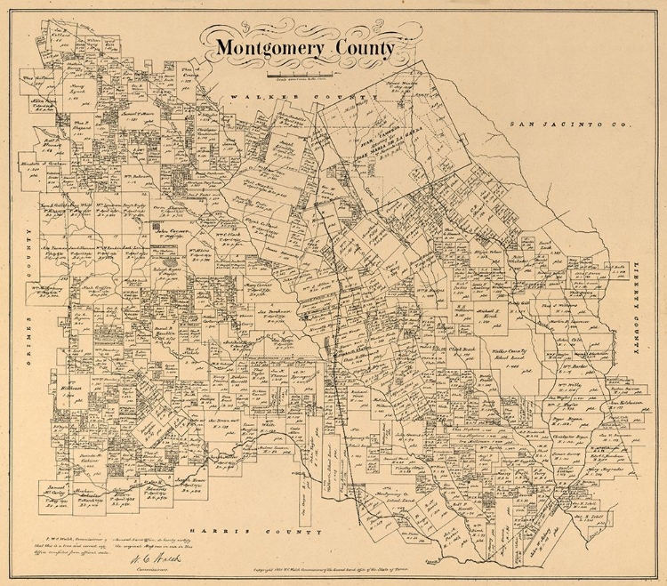 Picture of MONTGOMERY COUNTY TEXAS - WALSH 1880 