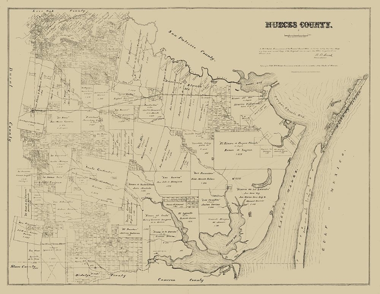 Picture of NUECES COUNTY TEXAS - WALSH 1879 