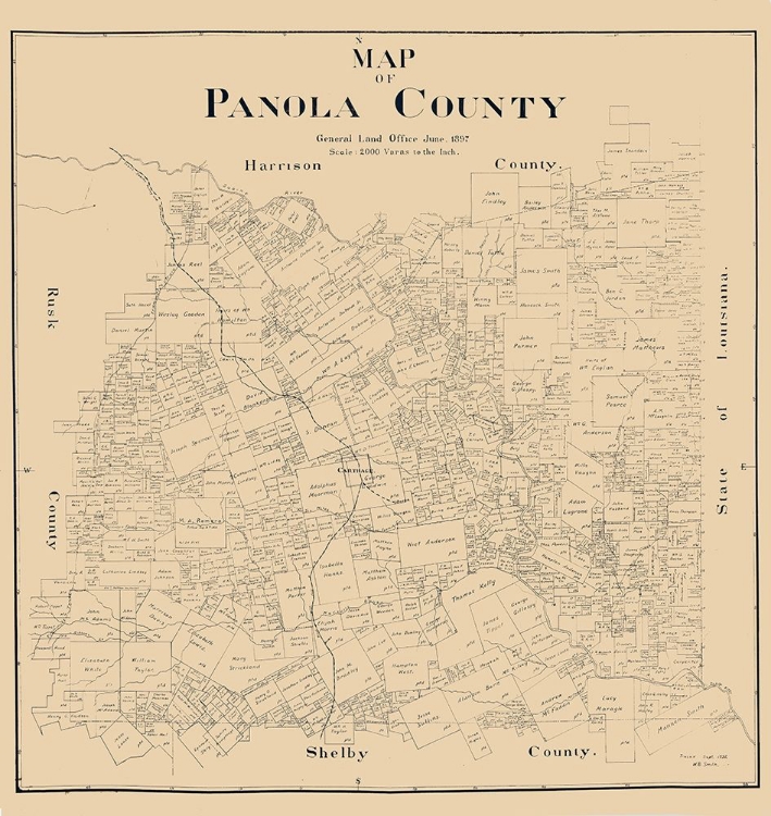 Picture of PANOLA COUNTY TEXAS - SMITH 1897 