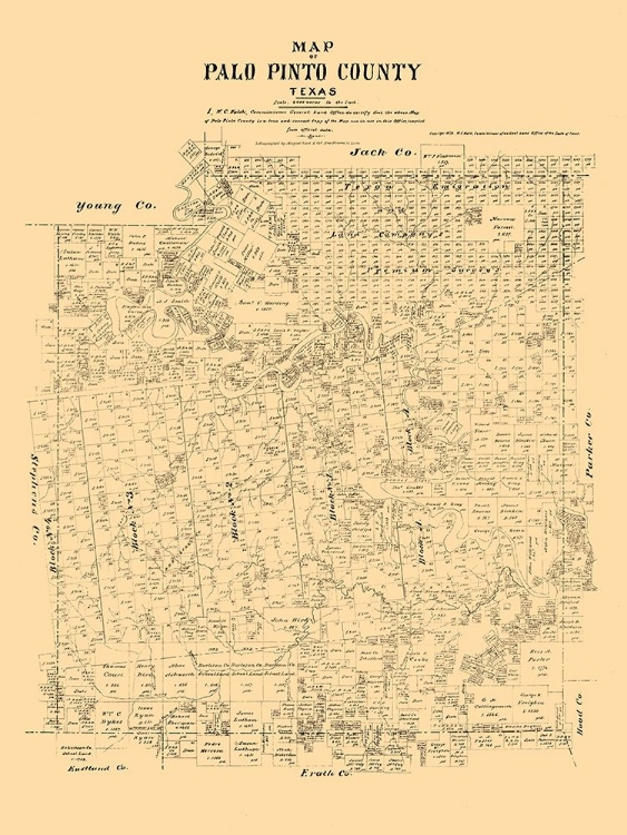 Picture of PALO PINTO COUNTY TEXAS - WALSH 1879 