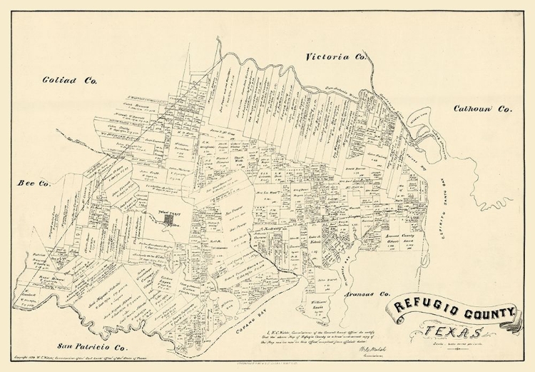 Picture of REFUGIO COUNTY TEXAS - WALSH 1879 