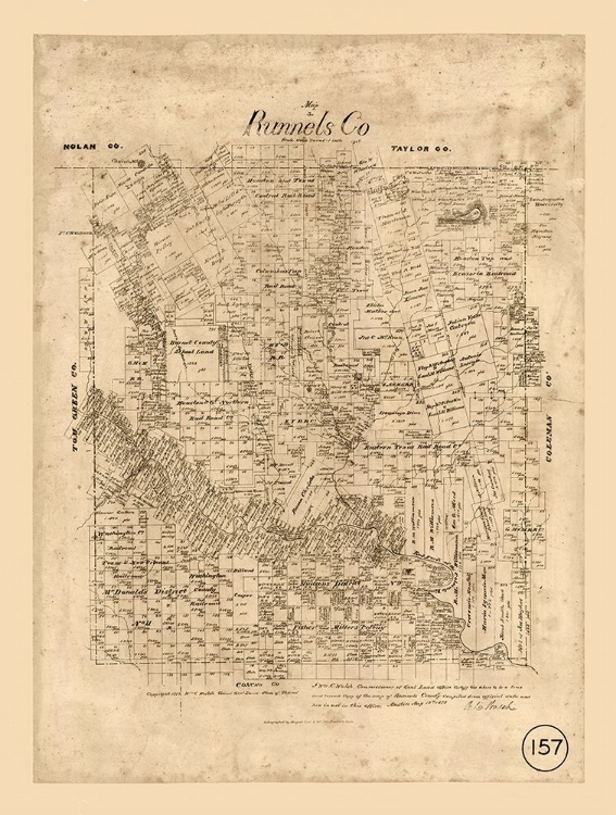 Picture of RUNNELS COUNTY TEXAS - WALSH 1879 