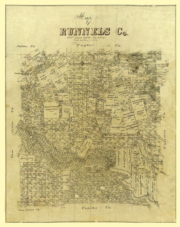 Picture of RUNNELS COUNTY TEXAS -1887