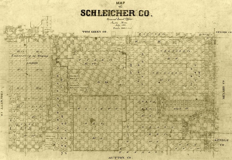 Picture of SCHLEICHER COUNTY TEXAS -1887