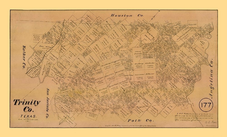 Picture of TRINITY COUNTY TEXAS - WALSH 1879 