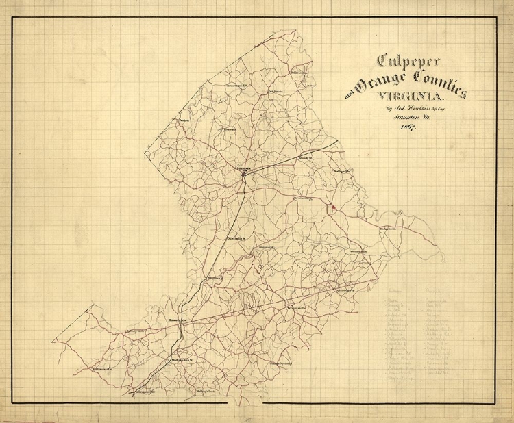 Picture of CULPEPER COUNTY VIRGINIA - HOTCHKISS 1867