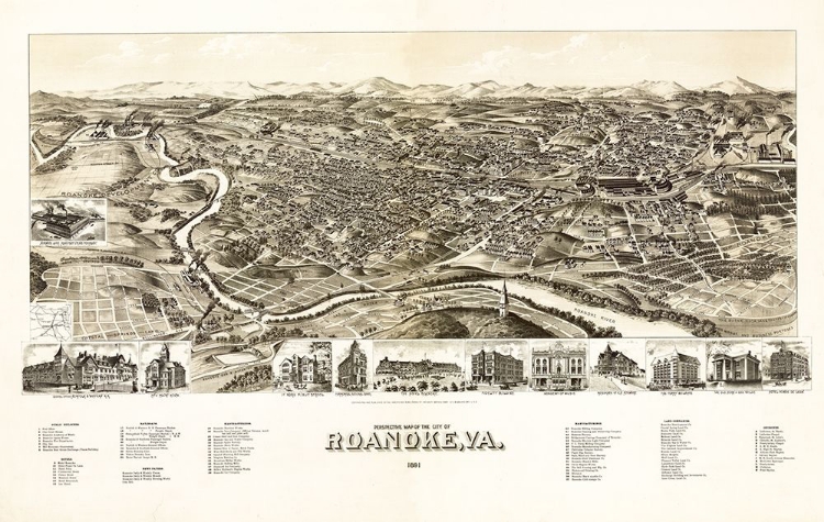 Picture of ROANOKE VIRGINIA - 1891