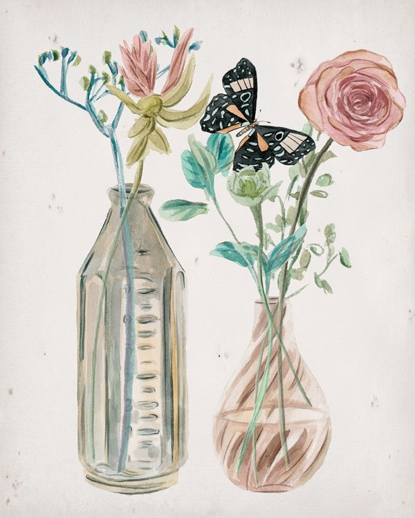 Picture of BUTTERFLIES AND FLOWERS III