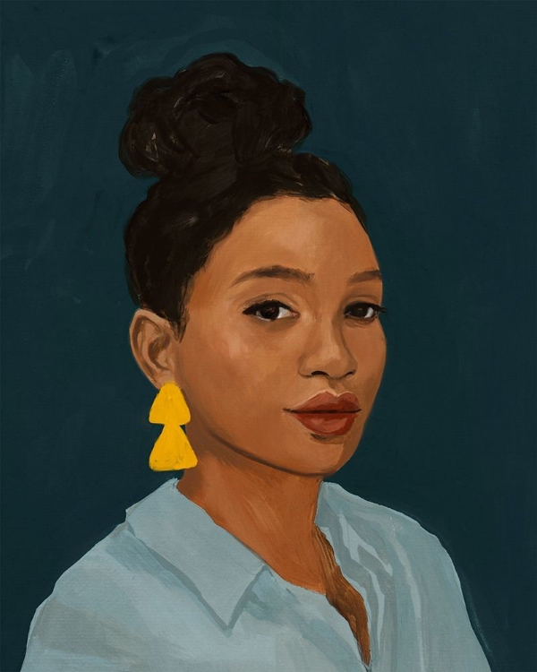 Picture of FIGURE IN YELLOW EARRING