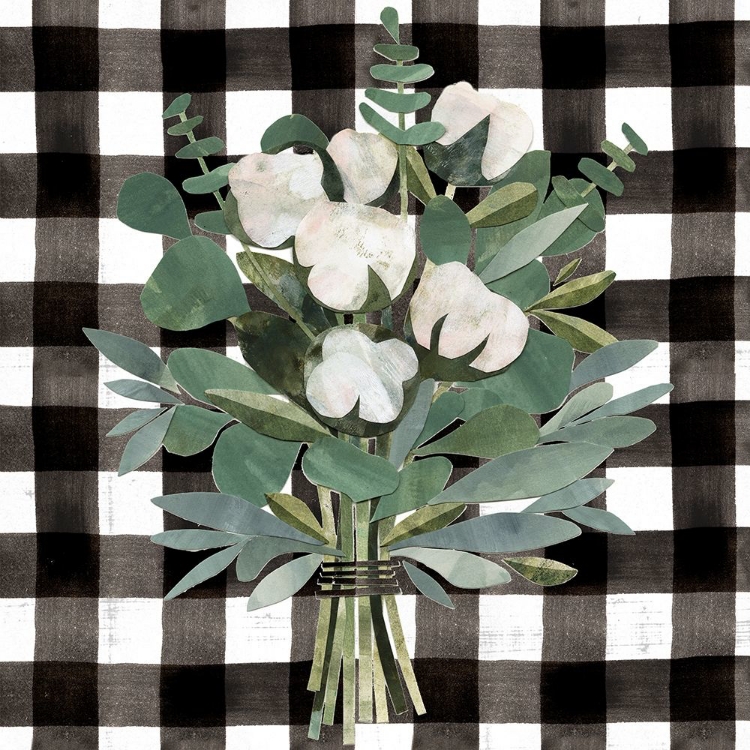 Picture of BUFFALO CHECK CUT PAPER BOUQUET I