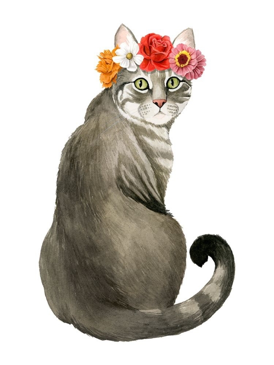 Picture of FLOWER CROWN CATS I