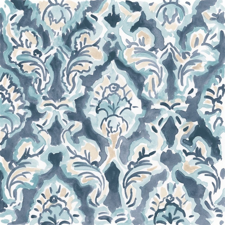 Picture of BLUE AND KHAKI MOTIF I