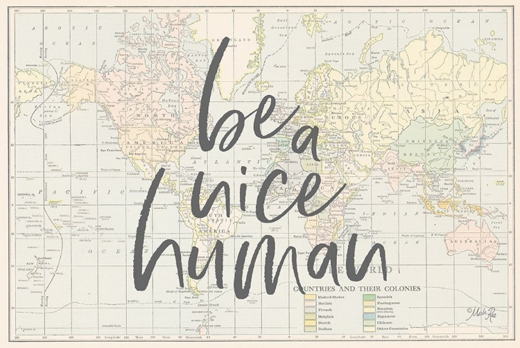 Picture of BE A NICE HUMAN MAP    