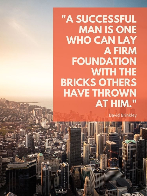 Picture of DAVID BRINKLEY QUOTE: A SUCCESSFUL MAN