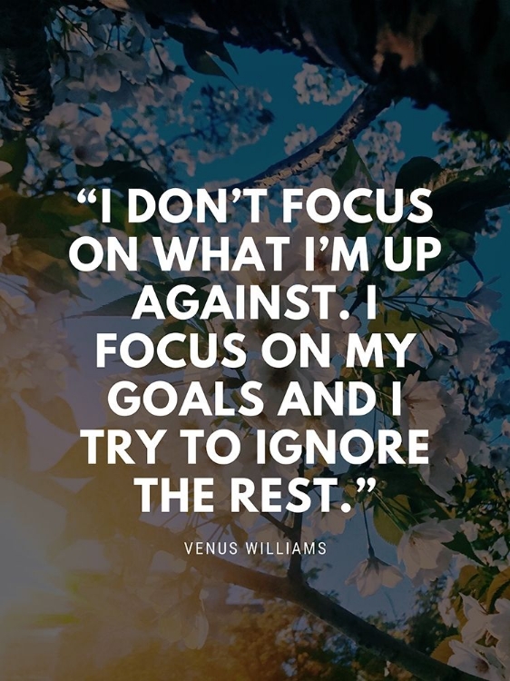 Picture of VENUS WILLIAMS QUOTE: MY GOALS