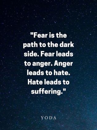 Picture of YODA QUOTE: FEAR IS THE PATH