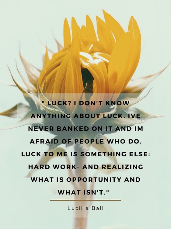 Picture of LUCILLE BALL QUOTE: LUCK