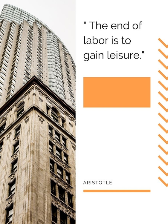 Picture of ARISTOTLE QUOTE: GAIN LEISURE