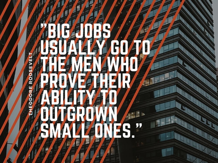 Picture of THEODORE ROOSEVELT QUOTE: BIG JOBS