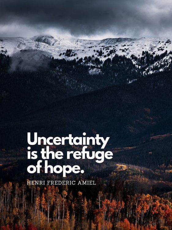 Picture of HENRI FREDERIC AMIEL QUOTE: REFUGE OF HOPE