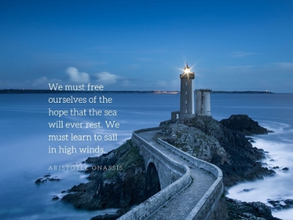 Picture of ARISTOTLE ONASSIS QUOTE: FREE OURSELVES