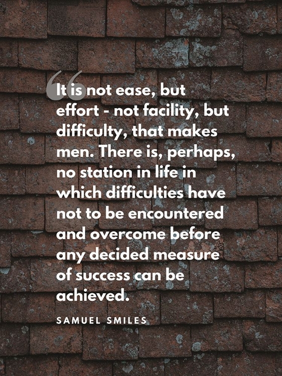 Picture of SAMUEL SMILES QUOTE: DIFFICULTY