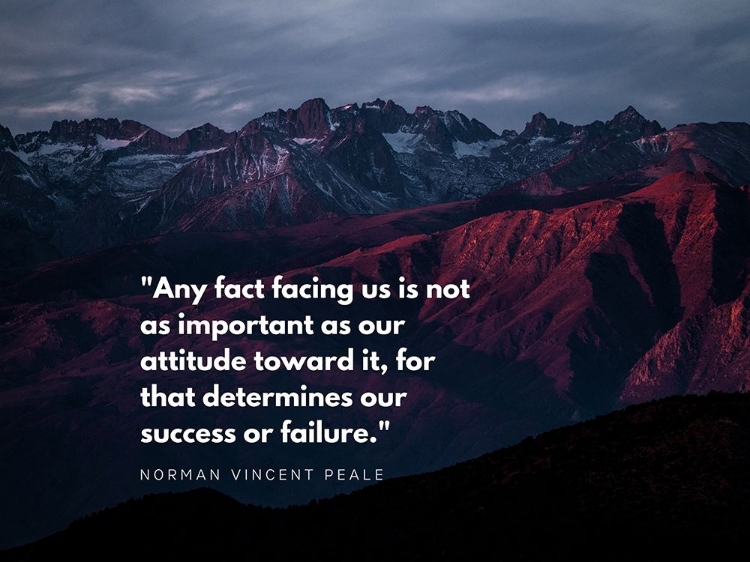 Picture of NORMAN VINCENT PEALE QUOTE: SUCCESS OR FAILURE