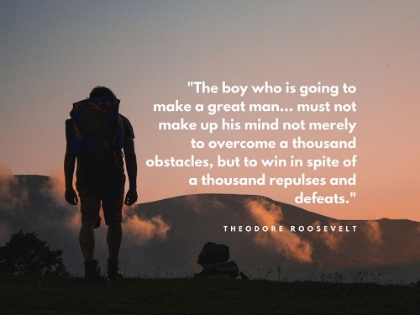 Picture of THEODORE ROOSEVELT QUOTE: A GREAT MAN