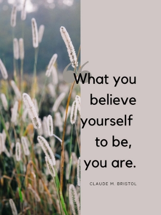 Picture of CLAUDE M. BRISTOL QUOTE: BELIEVE YOURSELF