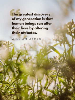 Picture of WILLIAM JAMES QUOTE: GREATEST DISCOVERY