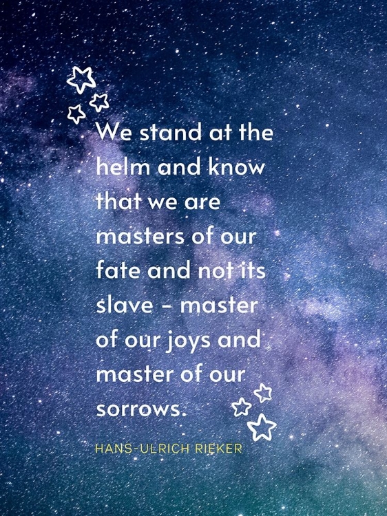 Picture of HANS-ULRICH RIEKER QUOTE: WE STAND