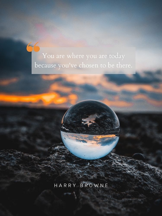 Picture of HARRY BROWNE QUOTE: CHOSEN TO BE THERE