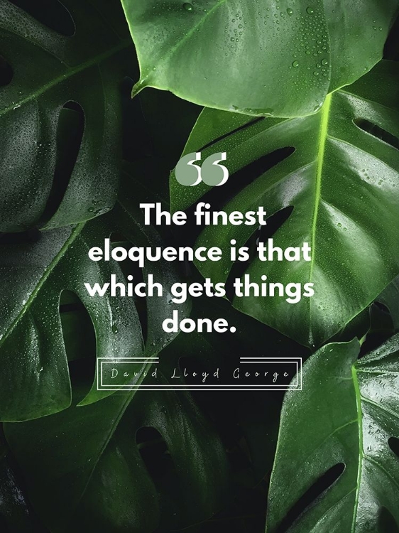 Picture of DAVID LLOYD GEORGE QUOTE: FINEST ELOQUENCE