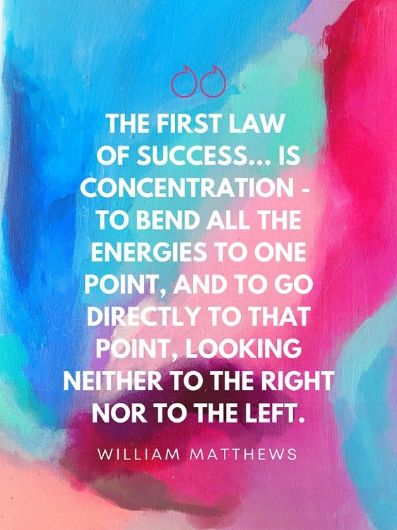 Picture of WILLIAM MATTHEWS QUOTE: LAW OF SUCCESS