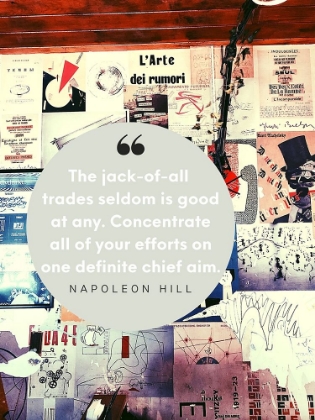 Picture of NAPOLEON HILL QUOTE: JACK OF ALL TRADES