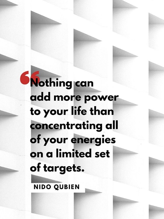 Picture of NIDO QUBEIN QUOTE: LIMITED SET OF TARGETS